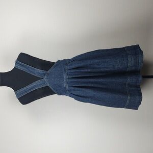 Vintage Betsey Johnson Overalls Dress Skirtall 90s Y2K Denim Streetwear 8